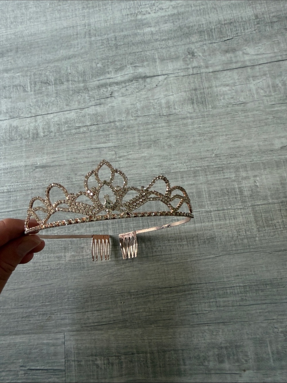 Claire's Rose Gold Crystal Mini Tiara Headband
